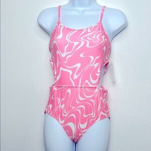 Old navy Printed Side-Cutout One-Piece Swimsuit for Girls